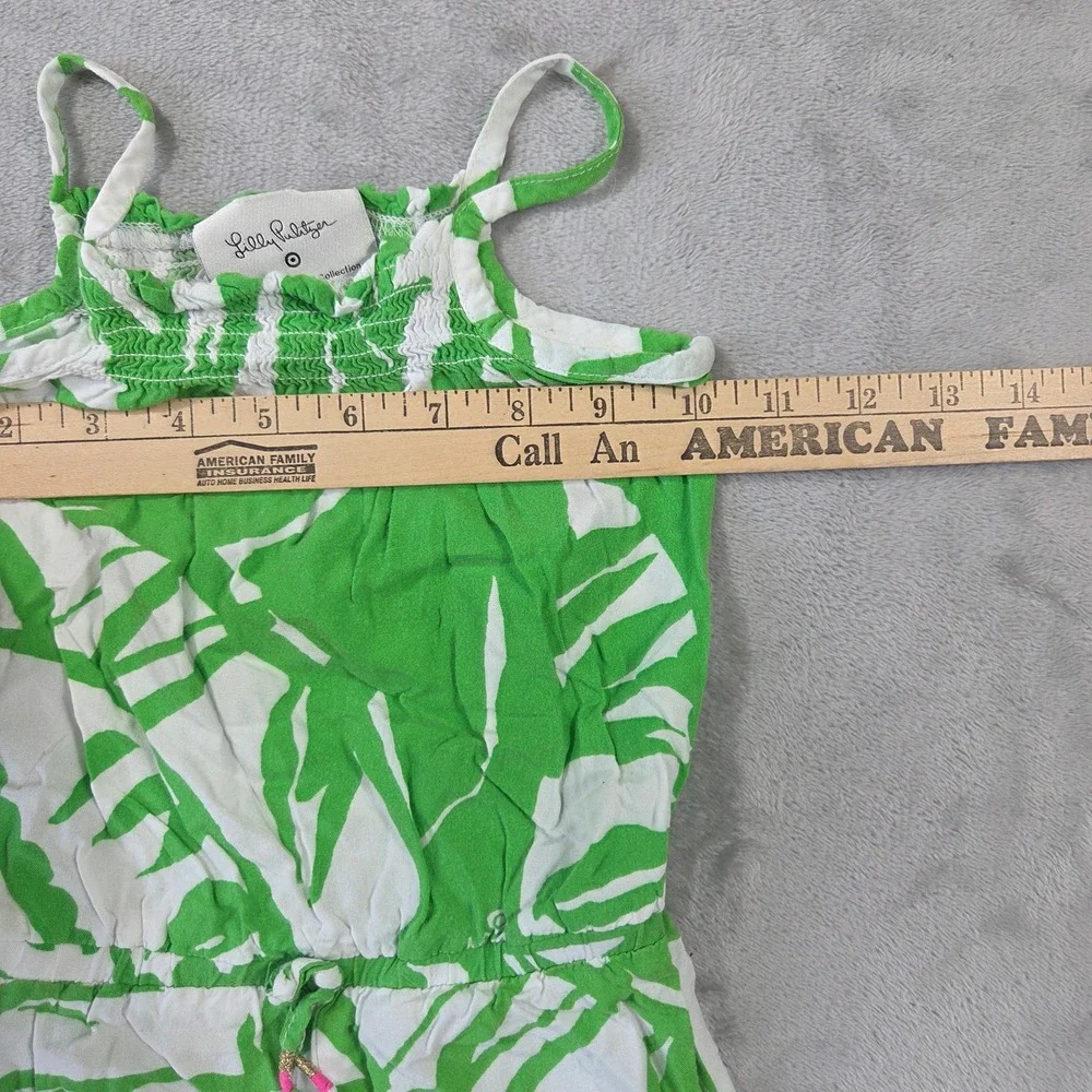 Lilly Pulitzer Target 20th Anniversary Green Palm Leaf Jumpsuit Kids 3T Summer